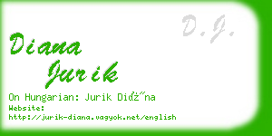 diana jurik business card